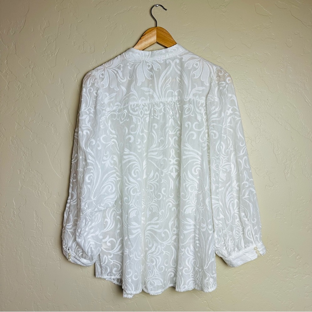 NEW Anthropologie Pilcro Bella Embroidered Buttondown Shirt Size XL - Picture 4 of 8